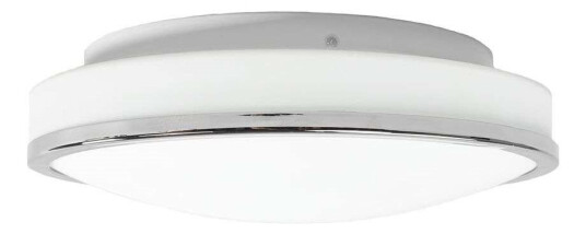 Lindby Lyss LED-taklampe rund med kromkant, IP44 Lindby Lyss LED-taklampe rund med kromkant, IP44