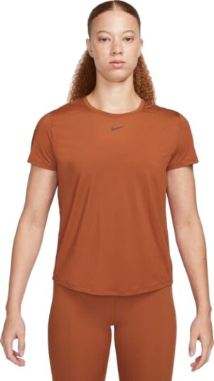 Nike Dri FIT One Classic SS Top Dame Burnt Sunrise/Black S