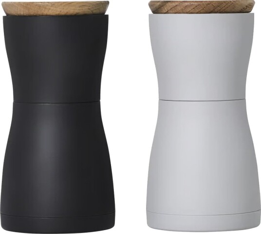 AdHoc Twin Salt- og Pepperkvern Sett 13,3 cm, CeraCut keramisk kvern Sort/Grå
