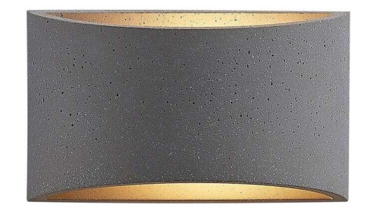 Lindby Edvin vegglampe av betong, halvrund Lindby Edvin vegglampe av betong, halvrund