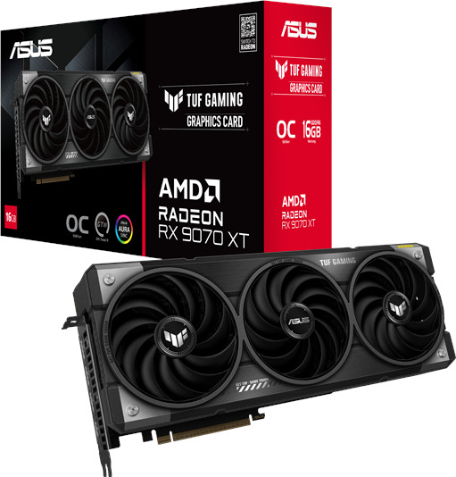 ASUS Radeon RX 9070 XT TUF Gaming Grafikkort 16GB GDDR6 PCIe 5.0