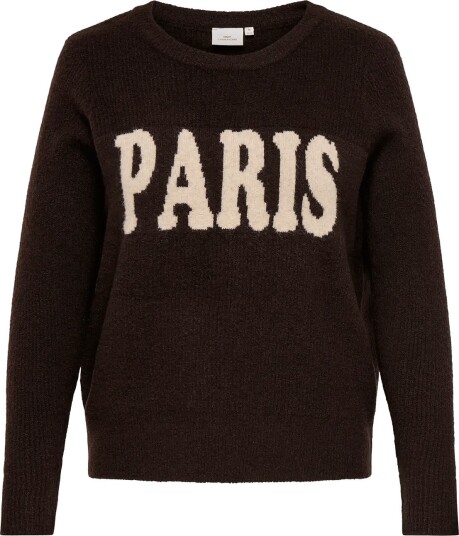 ONLY Carmakoma Carjerico L/S Pullover Knt COFFEE BEAN 54 ONLY Carmakoma Carjerico L/S Pullover Knt COFFEE BEAN 54