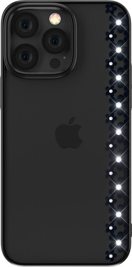 Devia Clover Glitter-deksel (iPhone 14 Pro Max) Svart