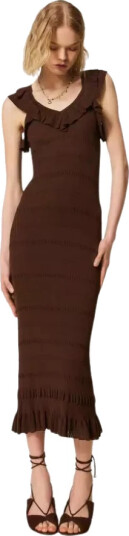 Twinset Dame Kjoler Brun M,