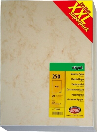 Sigel T1081 Universal A4 210X297 Mm 250 Ark 90 G/M² Beige