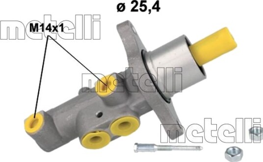 METELLI 05-1185 Hovedbremsesylinder METELLI 05-1185 Hovedbremsesylinder