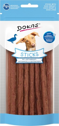 Dokas Sticks Med Andebryst Andehjerte & Andelever 60 G