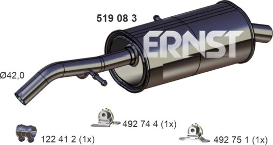Bakre eksospotte ERNST 519083