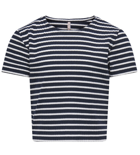 kids ONLY Night Sky Horizontal Cloud Dancer Nella Striped O-Neck T-Shirt Noos 146-152