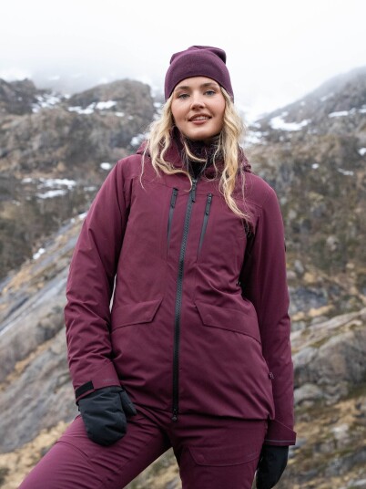 Twentyfour Aurora Primaloft Skalljakke Burgunder 36