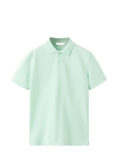 Mango Cotton Polo Shirt Green 7 8