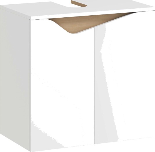 Baderomsskap til servant – hvitt myklukkende dører 60x35x57,9 cm