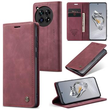 OnePlus 12 Caseme 013 Series Lommebok-deksel Vinrød