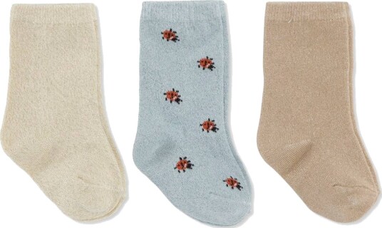 Konges Sløjd 3 Pack Jacquard Lurex Socks Pearl Blue