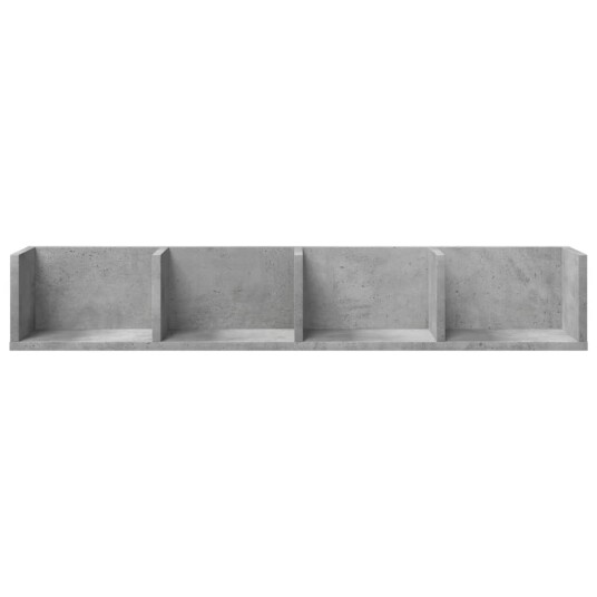 Veggskap 2 stk betonggrå 99x18x16,5 cm konstruert tre