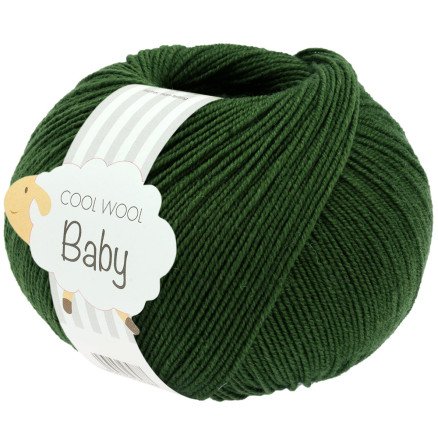 Lana Grossa Cool Wool baby Garn 336 Mørkegrønn Lana Grossa Cool Wool baby Garn 336 Mørkegrønn