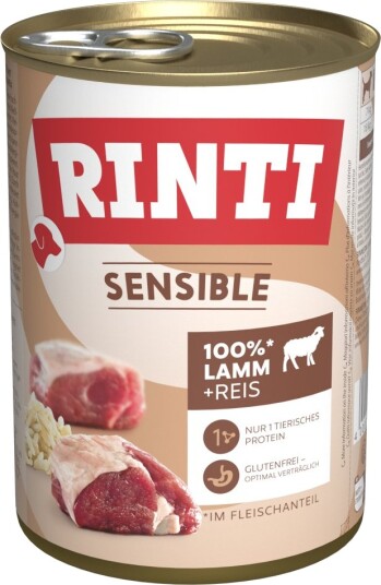 Rinti Våtfôr Sensible & Ris Lam 1 X 400 G Rinti Våtfôr Sensible & Ris Lam 1 X 400 G