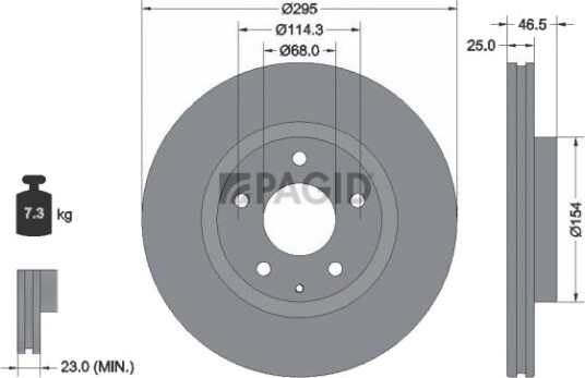 PAGID 56262NC Bremseskive