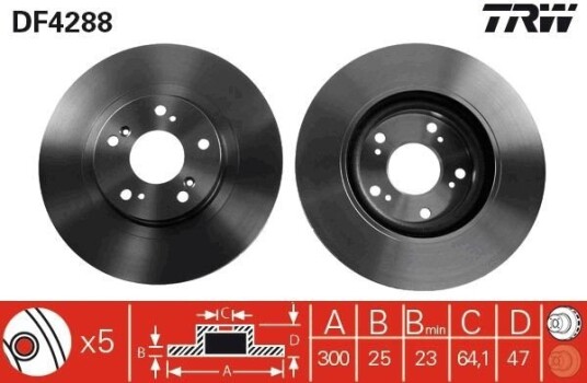 Bremseskive TRW DF4288