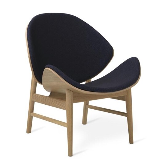 Warm Nordic Warm Nordic Den Oransje Lenestolen med Seteog Ryggpolstring med Strøssel 794/ Hvit Eik