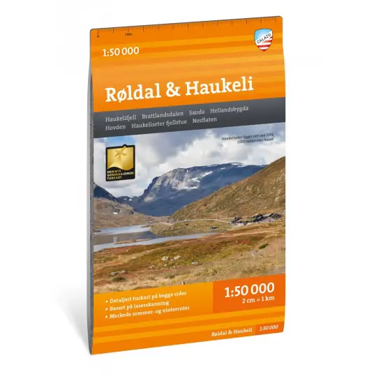 Røldal Haukeli Calazo Turkart 1:50 000