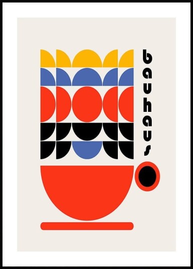 Bauhaus Coffee 70s Decor Plakat Plakat / 70x100cm
