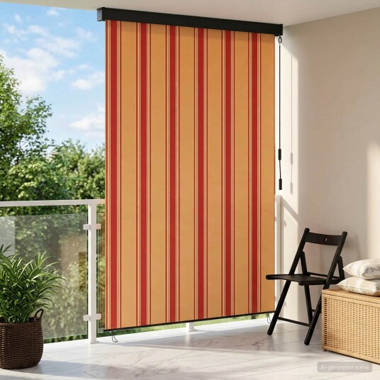 vidaXL Rullegardin Flerfarget 100 x 250 cm Stoff og Aluminium