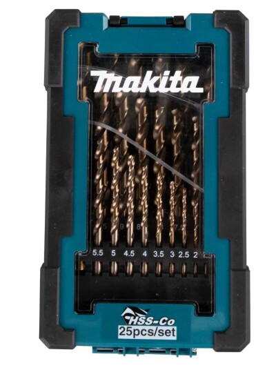 Makita D-67577 HSS-Co Metallborsett 25 Deler 1-13mm