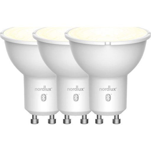 Nordlux Smartpære GU10 2200-6500 Kelvin 420 Lumen 4,8W - 3 pakning