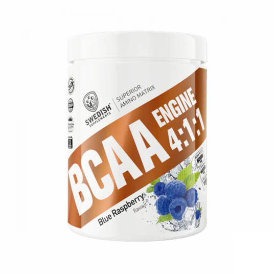 Swedish Supplements BCAA Engine 4:1:1 400g - Blue Raspberry , sportsdrikk 400g RASPBERRY