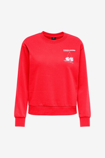 JDY   Collegegenser jdyNanna Life L/S Text Jrs DI   Rød