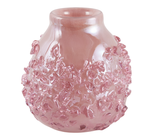 Gemme vase h28 cm rosa
