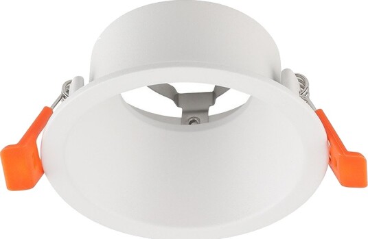 V Tac GU10 innfellingsspot blendingsfri Rund hvit Deep Anti Glare uten lyskilde