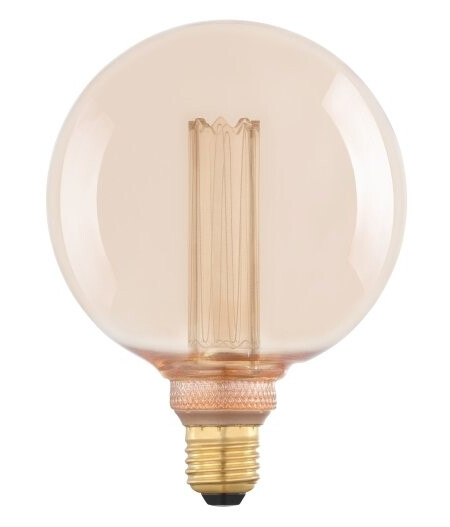 Eglo E27 Led G125 Amberfarvet Globe Dekorationspære Med Varmt Hvidt Lys Eglo E27 Led G125 Amberfarvet Globe Dekorationspære Med Varmt Hvidt Lys