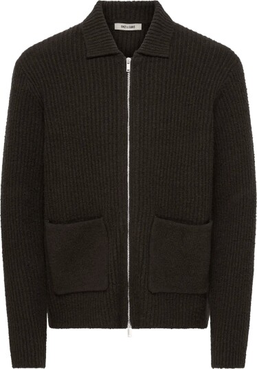 ONLY & SONS Onsframe Rlx Zip Cardigan Knit - DEMITASSE - S