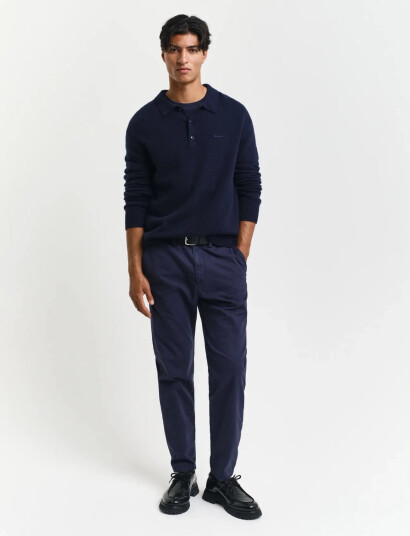 GANT Reg Tapered Canvas Chinos - Blue - 29 x 32