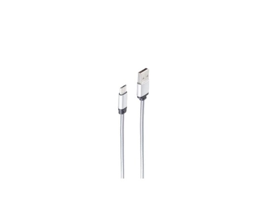 Shiverpeaks Bs14-11001, 1 M, Usb A, Micro-Usb B, Usb 2.0, 0,48 Gbit/S, Sølv