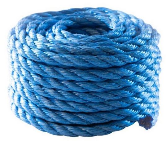 TAU BLÅTT 12mm 15m PP 10 BRUDDSTYRKE 1220kg FUNDER
