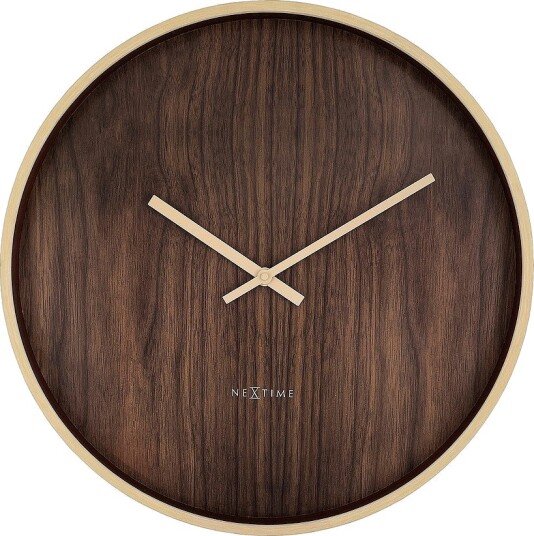 NeXtime Veggklokke Oslo Large 50cm Brun NeXtime Veggklokke Oslo Large 50cm Brun