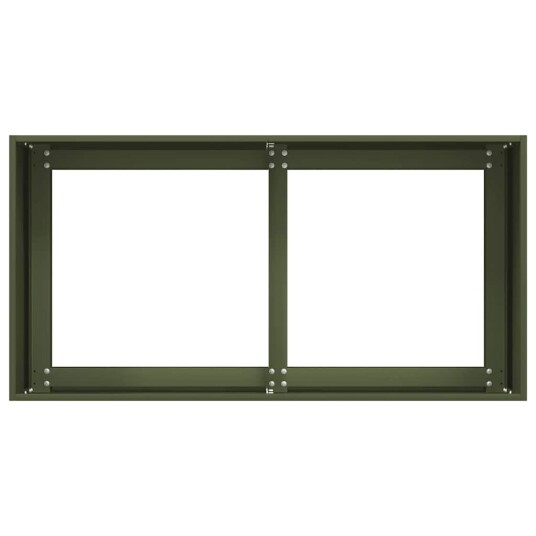 vidaXL Plantekasse olivengrønn 80x40x40 cm kaldvalset stål