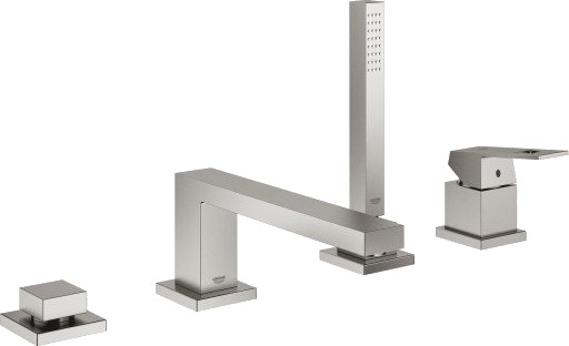 Grohe Eurocube 4 Hulls Badekarbatteri Supersteel Grohe Eurocube 4 Hulls Badekarbatteri Supersteel