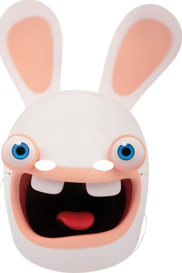 Ptit Clown Maske Raving Rabbids™ i papp One size 44444