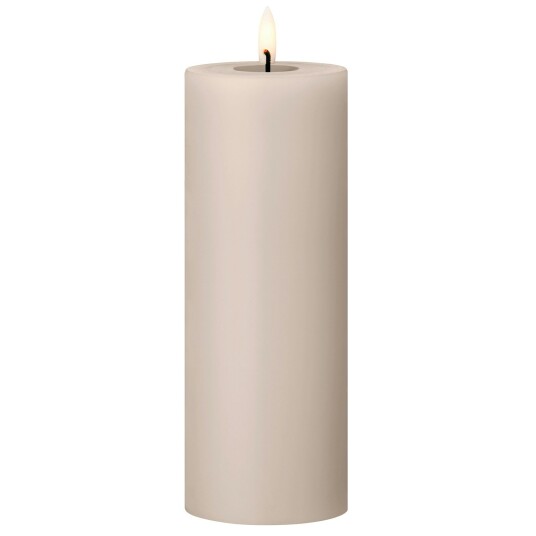 Ester & Erik Led Pillar Candle 20 cm Linen Grey