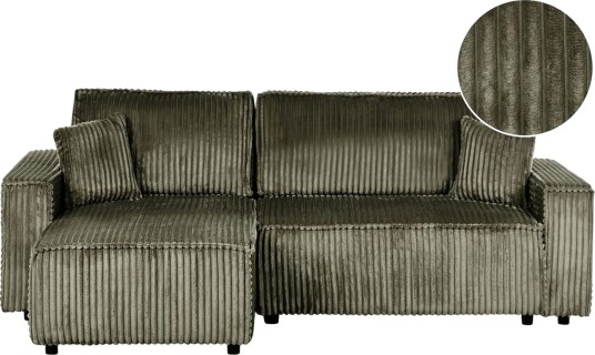 Sovesofa høyrevendt Abacka Grønn svart