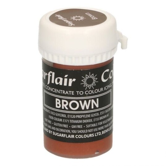 Sugarflair Pastafarge Brun 25g 
