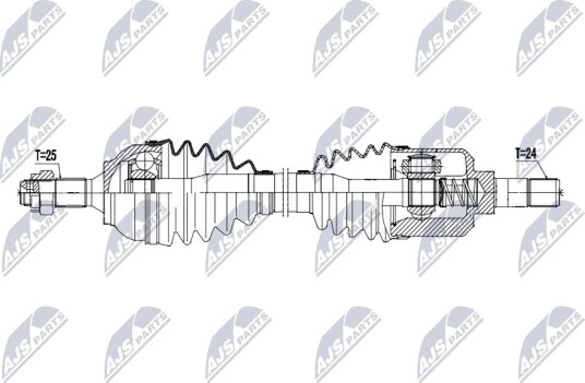 NTY NPW PE 127 Drivaksel