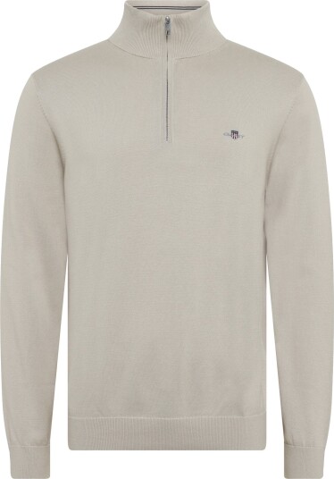 Gant Cotton Half Zip Sweater Beige M