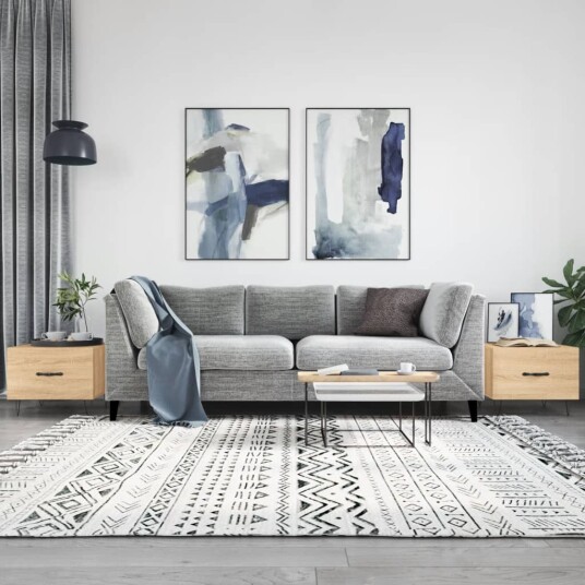 Salongbord 2 stk sonoma eik 50x50x40 cm konstruert tre 8720845428488
