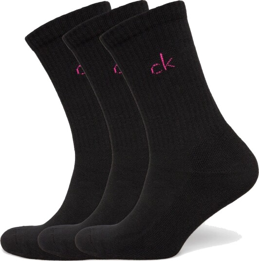 Calvin Klein Golf Ladies Golf Crew Sock ( 3 Pairs )   Black   OS37/42