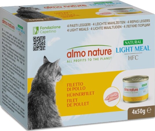 Almo Nature Hfc Våtfôr Natural Light Kyllingfilet 4 X 50 G